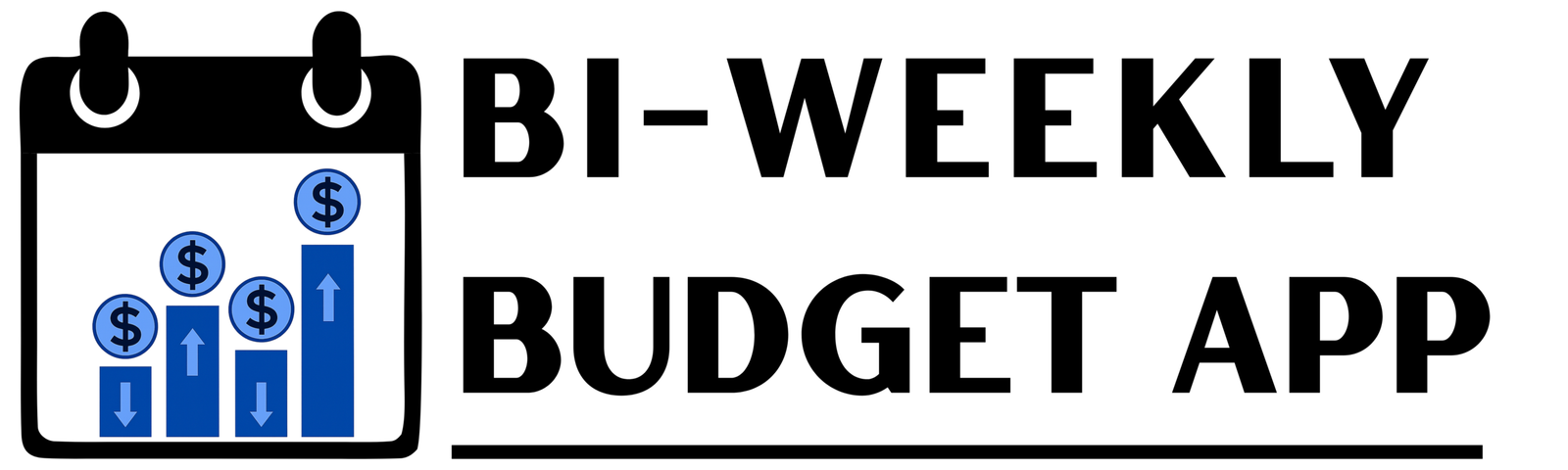 Bi-Weekly Budget App logo depicting calendar with budget indicator graph